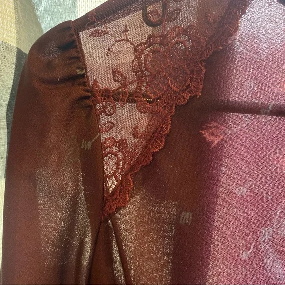 Vintage Patty O’Neil purple Embellished Pleated Gown with Long Bishop Sl… - Picture 3 of 16